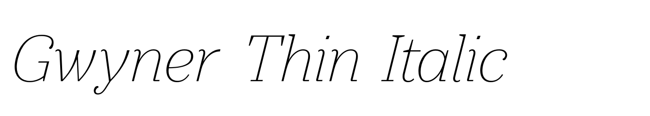 Gwyner Thin Italic